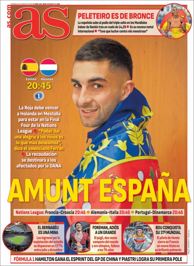 Portadas Deportivas Domingo 23/3/2025
