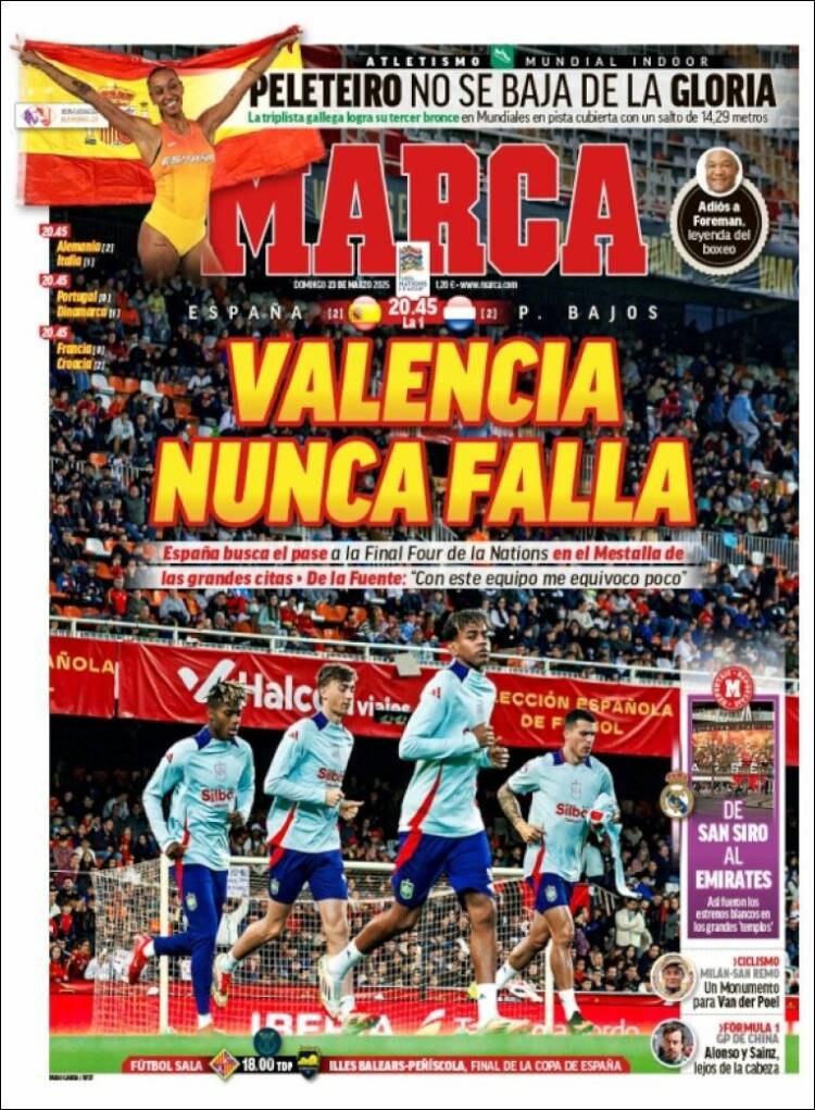 Portadas Deportivas Domingo 23/3/2025