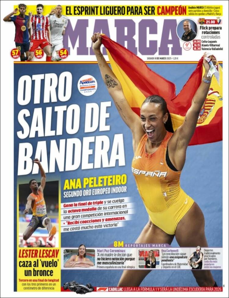 Portadas Deportivas Sábado 8/3/2025 Portadas Deportivas Sábado 8/3/2025