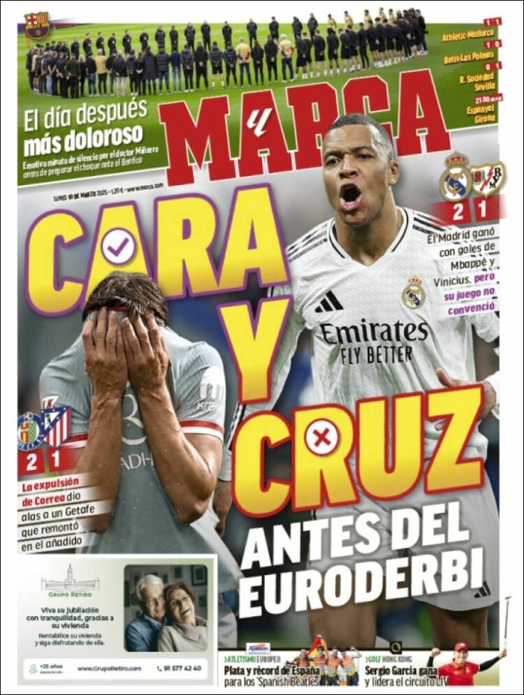Portadas Deportivas Lunes 10/3/2025