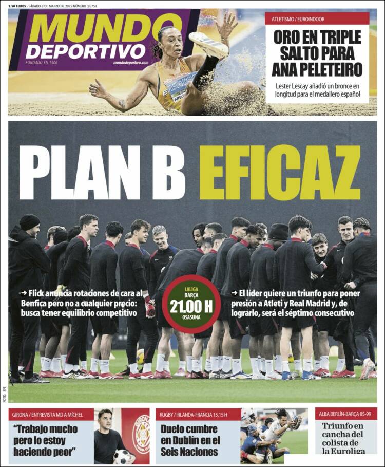Portadas Deportivas Sábado 8/3/2025 Portadas Deportivas Sábado 8/3/2025