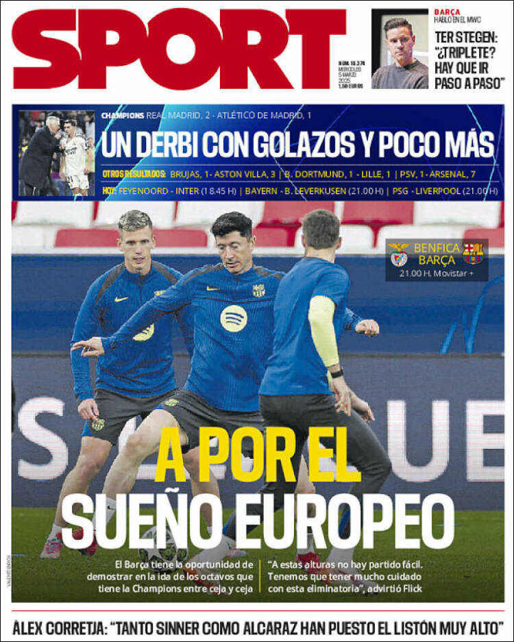 Portadas Deportivas Miércoles 5/3/2025
