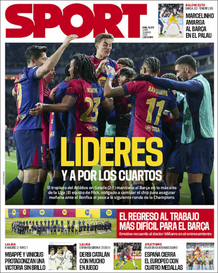 Portadas Deportivas Lunes 10/3/2025