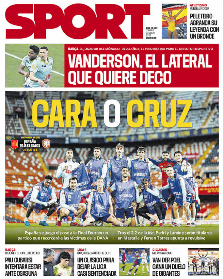 Portadas Deportivas Domingo 23/3/2025