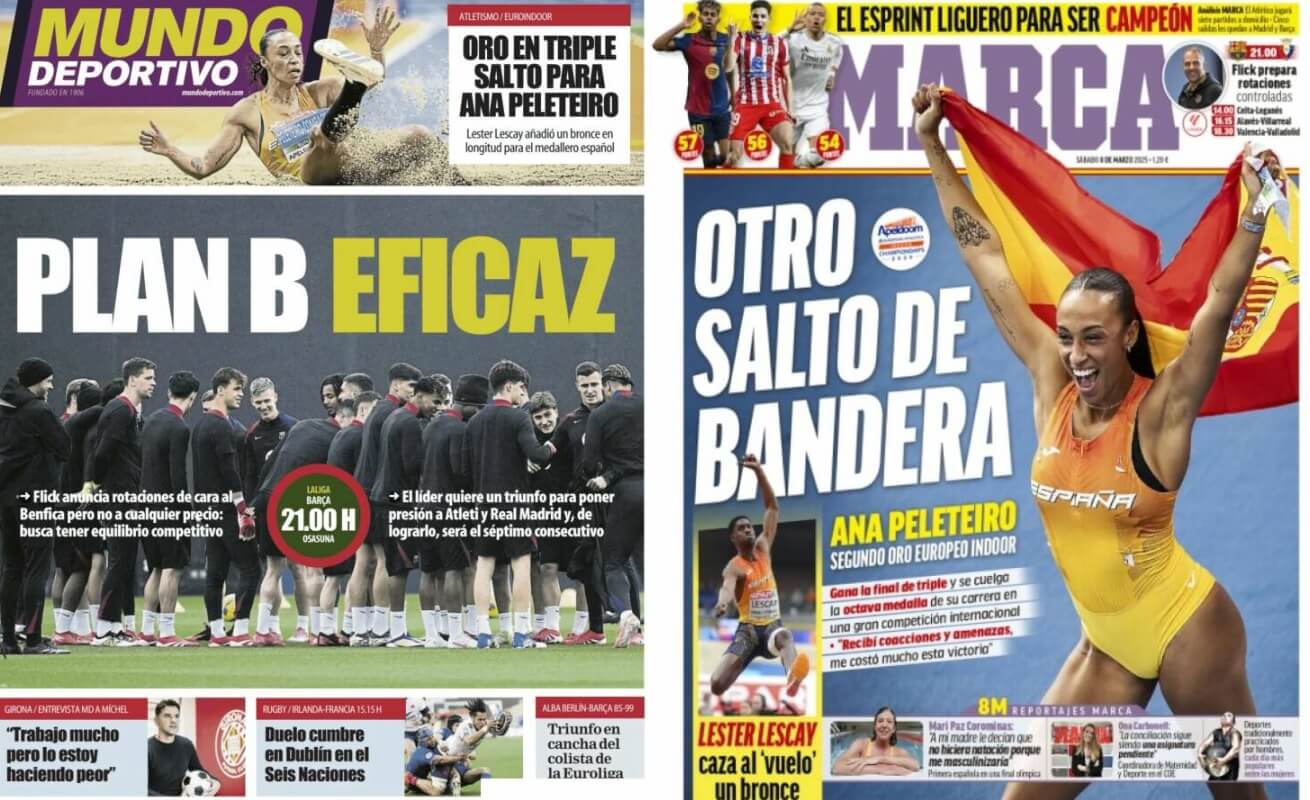 Portadas Deportivas Sábado 8/3/2025 Portadas Deportivas Sábado 8/3/2025