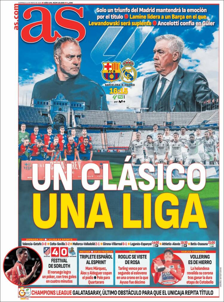 Portadas Deportivas Domingo 11/5/2025