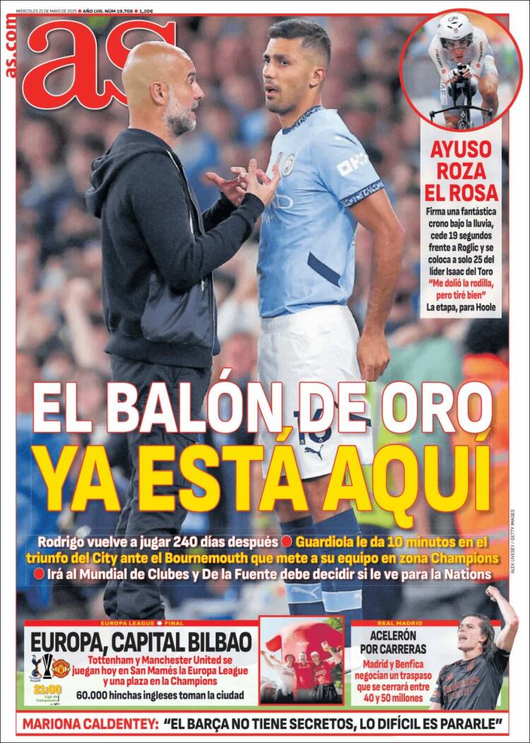 Portadas Deportivas Miércoles 21/5/2025 Portadas Deportivas Miércoles 21/5/2025