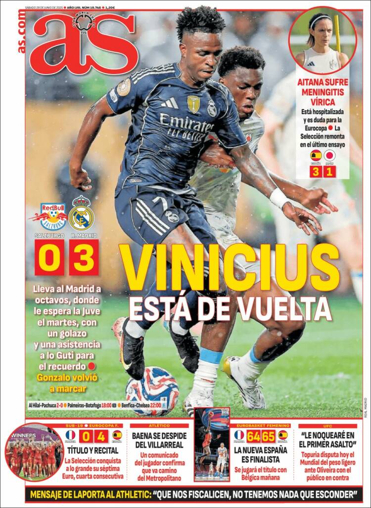 Portadas Deportivas Sábado 28/6/2025