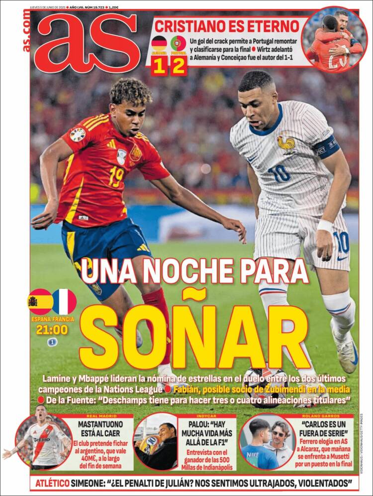 Portadas Deportivas Jueves 5/6/2025