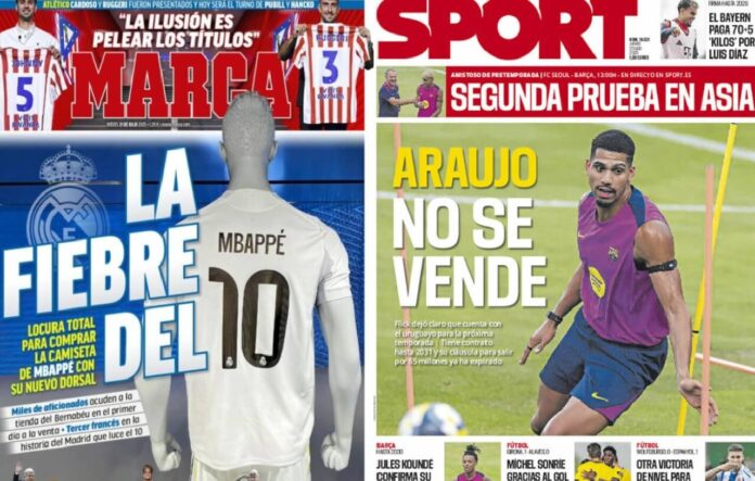 Portadas Deportivas Jueves 31/7/2025 Portadas Deportivas Jueves 31/7/2025