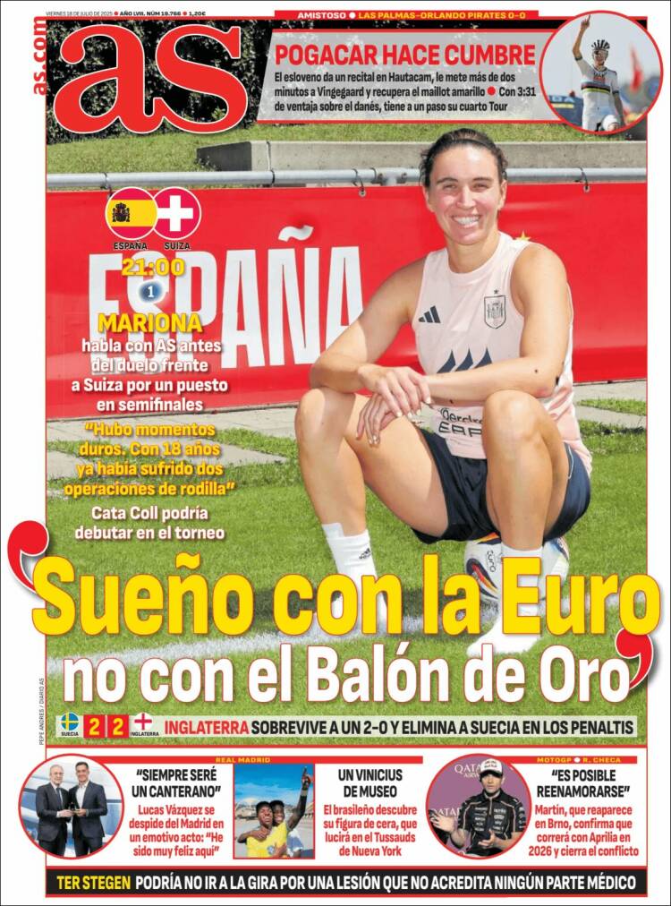 Portadas Deportivas Viernes 18/7/2025 Portadas Deportivas Viernes 18/7/2025