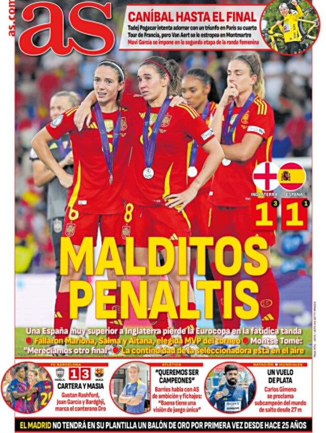 Portadas Deportivas Lunes 28/7/2025 Portadas Deportivas Lunes 28/7/2025