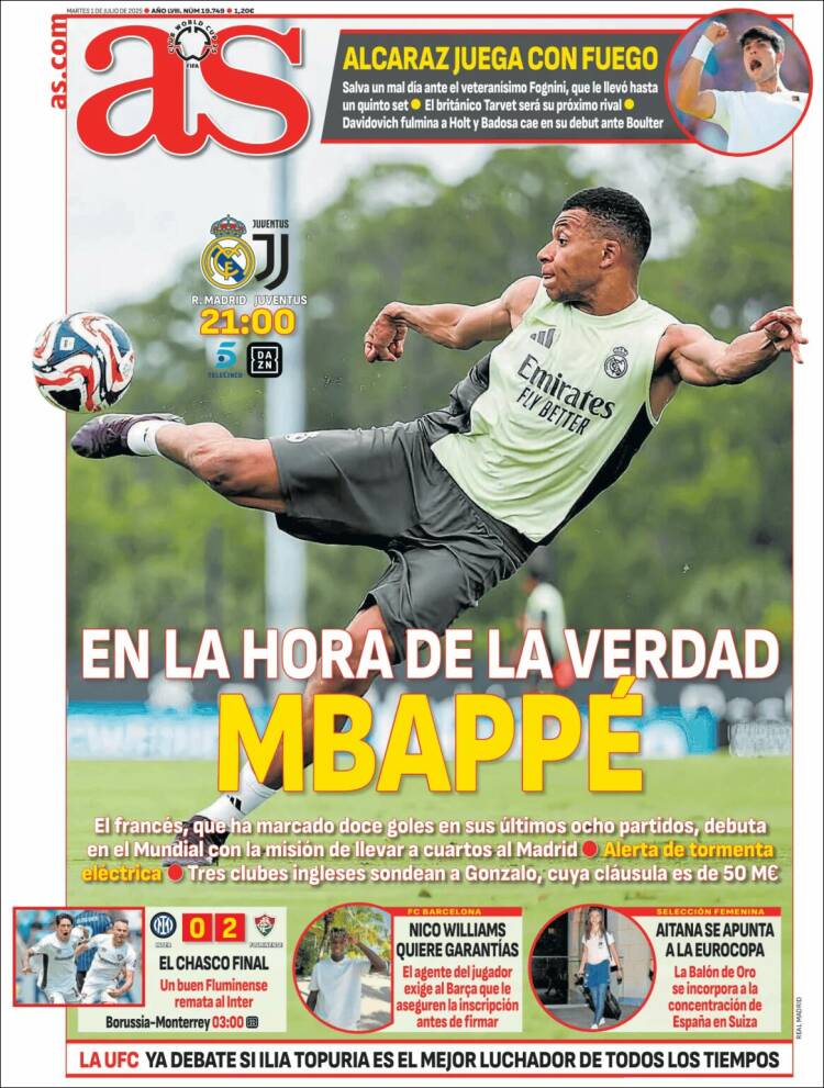 Portadas Deportivas Martes 1/7/2025 Portadas Deportivas Martes 1/7/2025
