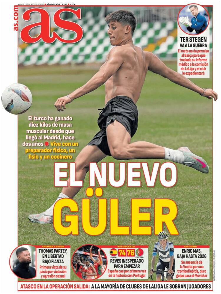 Portadas Deportivas Miércoles 6/8/2025