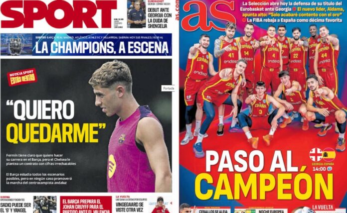 Portadas Deportivas Jueves 28/8/2025 Portadas Deportivas Jueves 28/8/2025