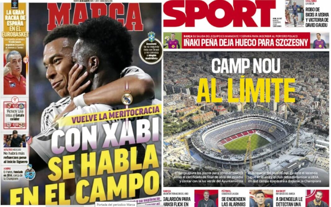 Portadas Deportivas Martes 26/8/2025 | Sport, Marca, As, MD