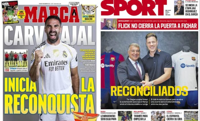 Portadas Deportivas Sábado 9/8/2025 Portadas Deportivas Sábado 9/8/2025