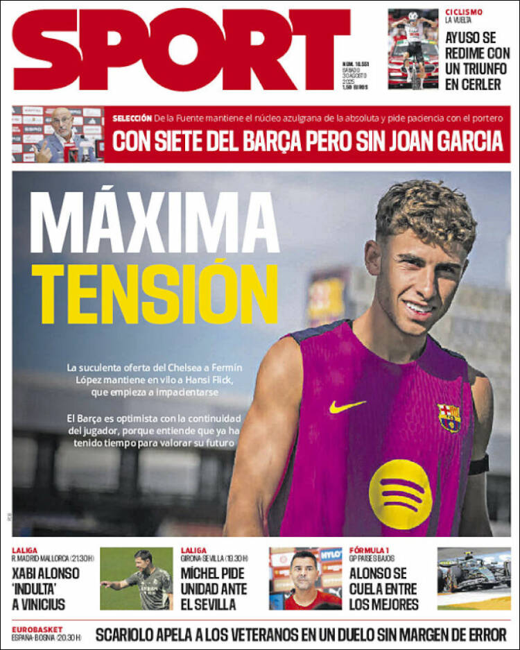 Portadas Deportivas Martes 1/8/2025 Portadas Deportivas Martes 1/8/2025