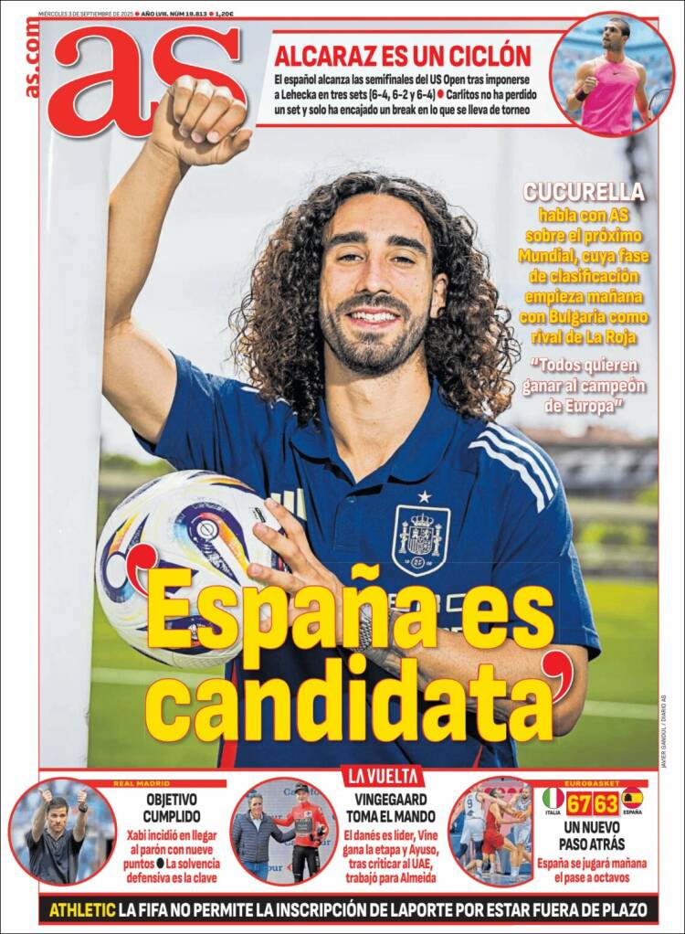Portadas Deportivas Miércoles 3/9/2025