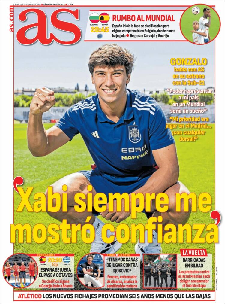 Portadas Deportivas Jueves 4/9/2025