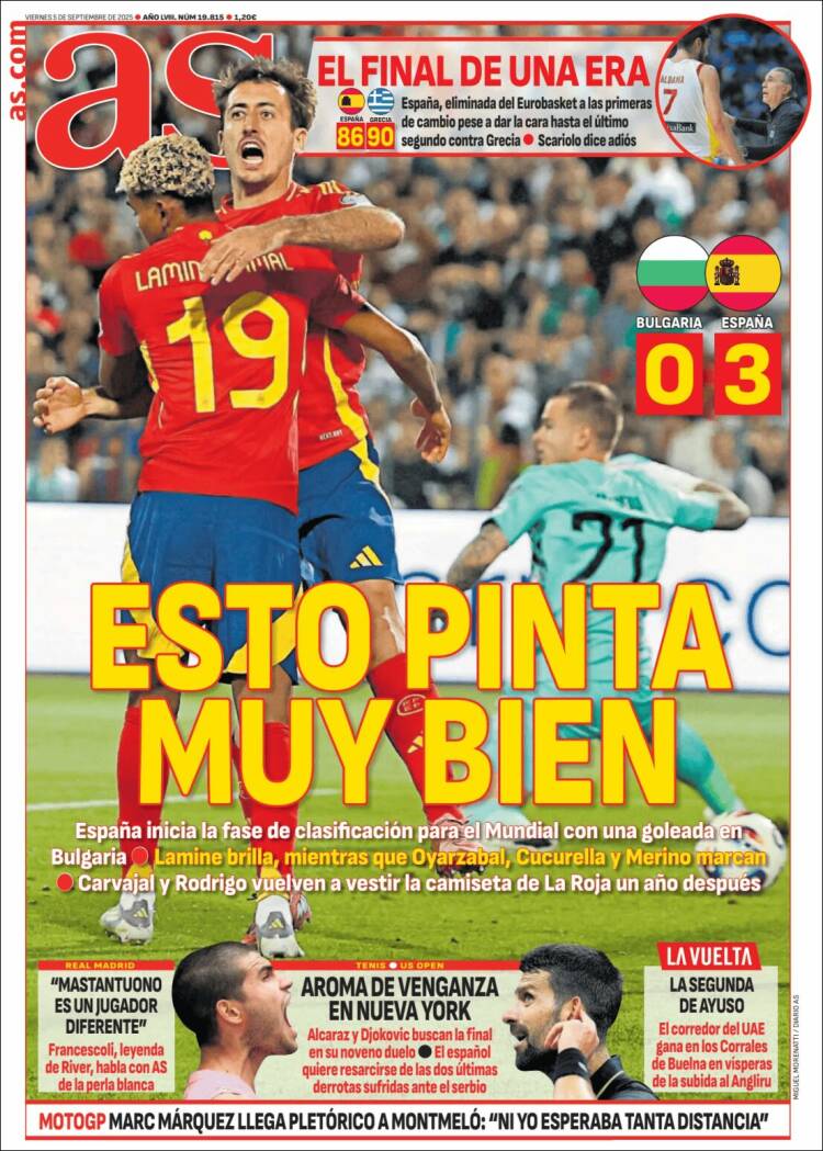 Portadas Deportivas Viernes 5/9/2025 Portadas Deportivas Viernes 5/9/2025