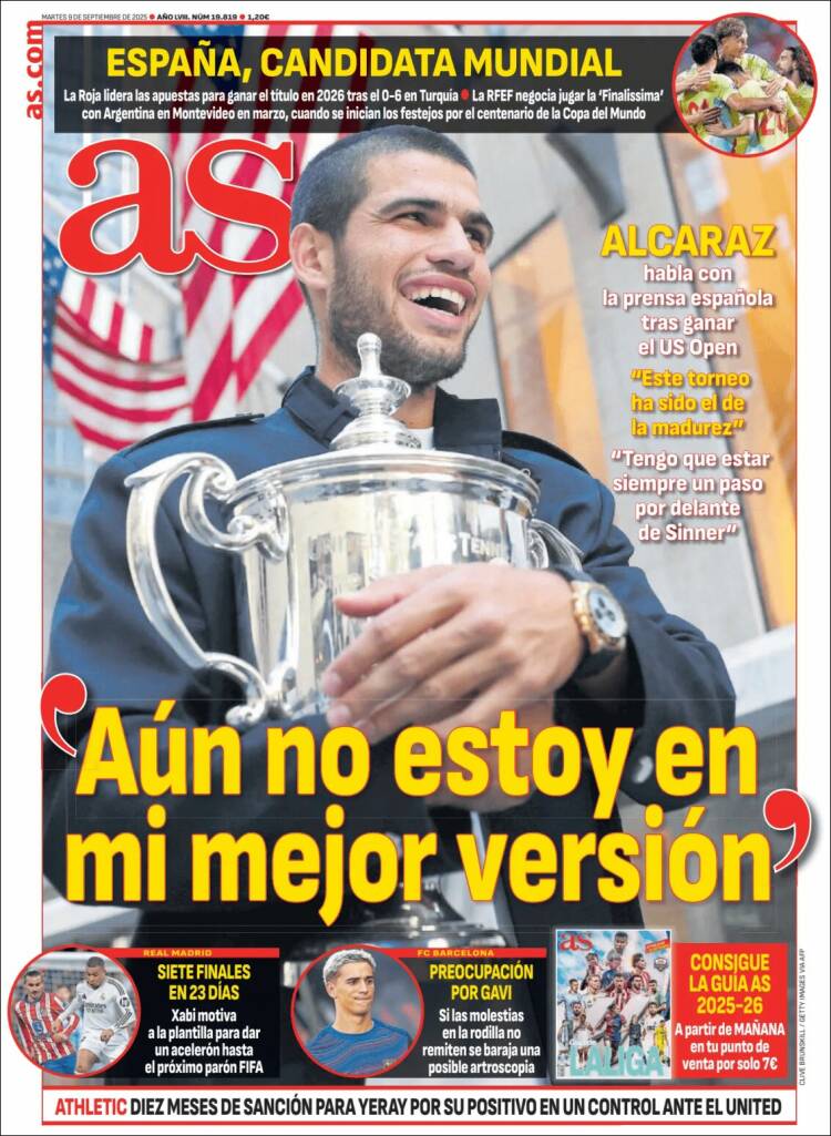 Portadas Deportivas Martes 9/9/2025 Portadas Deportivas Martes 9/9/2025