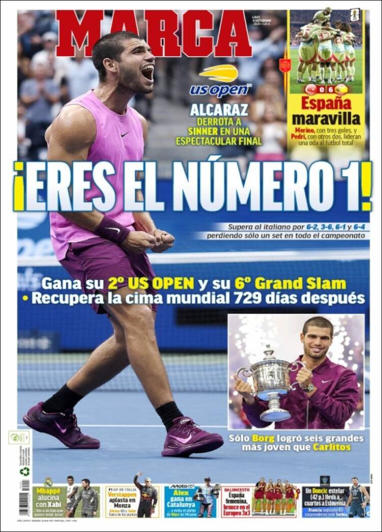 Portadas Deportivas Lunes 8 /9/2025 Portadas Deportivas Lunes 8 /9/2025