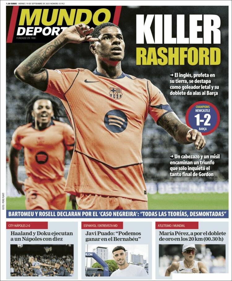 Portadas Deportivas Viernes 19/9/2025 Portadas Deportivas Viernes 19/9/2025