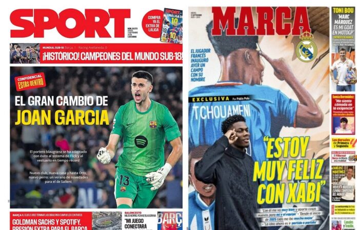 Portadas Deportivas Jueves 11/9/2025