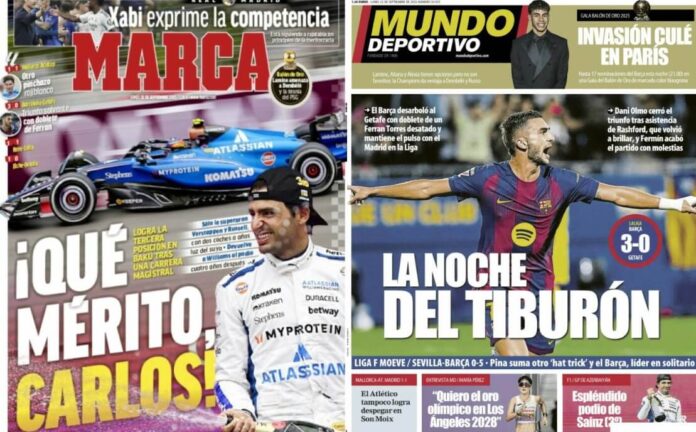 Portadas Deportivas Lunes 22/9/2025