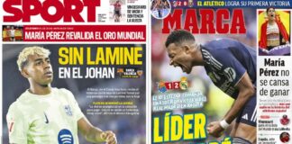 Portadas Deportivas Domingo 14/9/2025 | Marca, As, Sport, Mundo Deportivo Portadas Deportivas Domingo 14/9/2025
