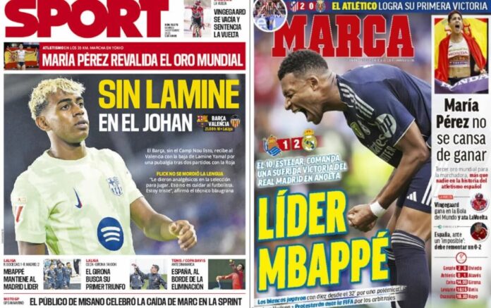 Portadas Deportivas Domingo 14/9/2025