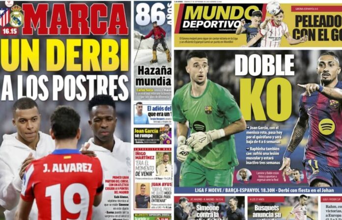 Portadas Deportivas Sábado 27/9/2025 Portadas Deportivas Sábado 27/9/2025