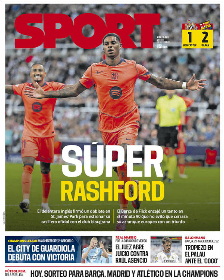 Portadas Deportivas Viernes 19/9/2025 Portadas Deportivas Viernes 19/9/2025