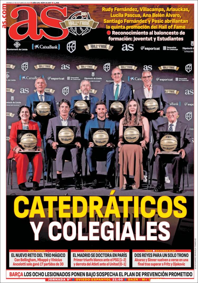 Portadas Deportivas Viernes 17/10/2025 Portadas Deportivas Viernes 17/10/2025