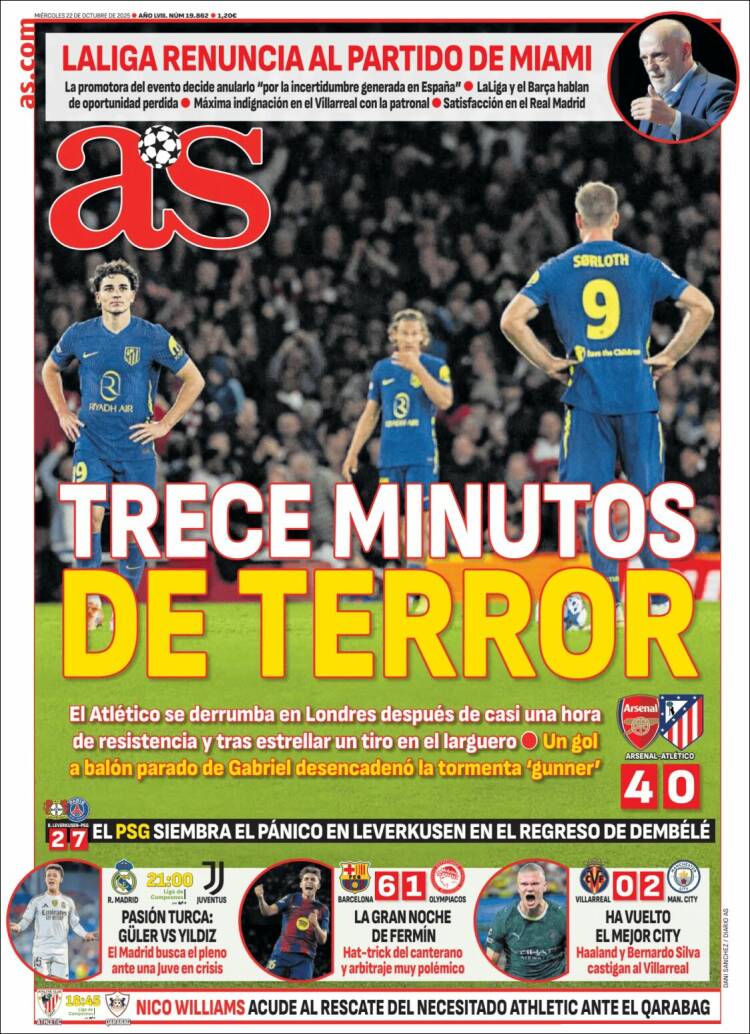 Portadas Deportivas Miércoles 22/10/2025