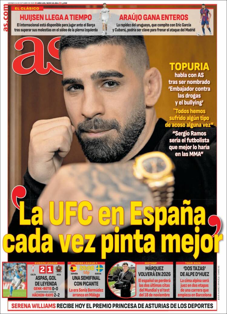 Portadas Deportivas Viernes 24/10/2025 Portadas Deportivas Viernes 24/10/2025