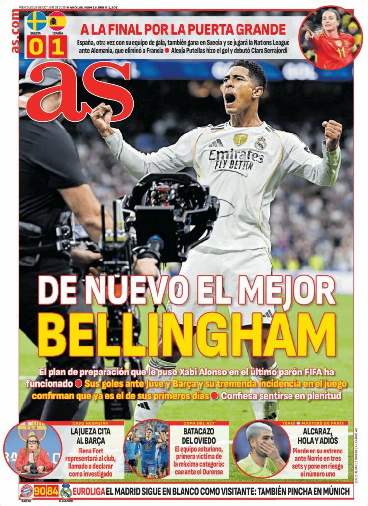 Portadas Deportivas Miércoles 29/10/2025 Portadas Deportivas Miércoles 29/10/2025