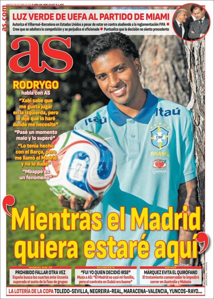 Portadas Deportivas Martes 7/10/2025