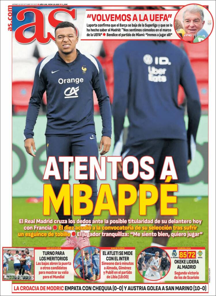 Portadas Deportivas Viernes 10/10/2025 Portadas Deportivas Viernes 10/10/2025