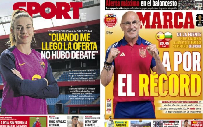 Portadas Deportivas Martes 14/10/2025
