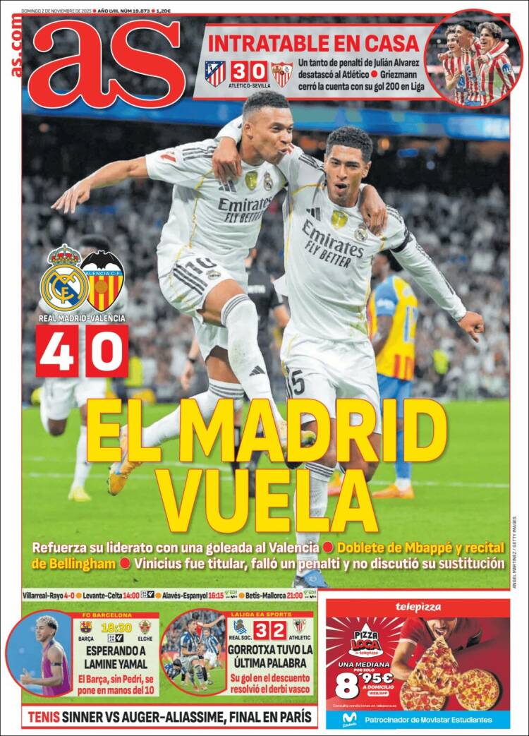Portadas Deportivas Domingo 2/11/2025