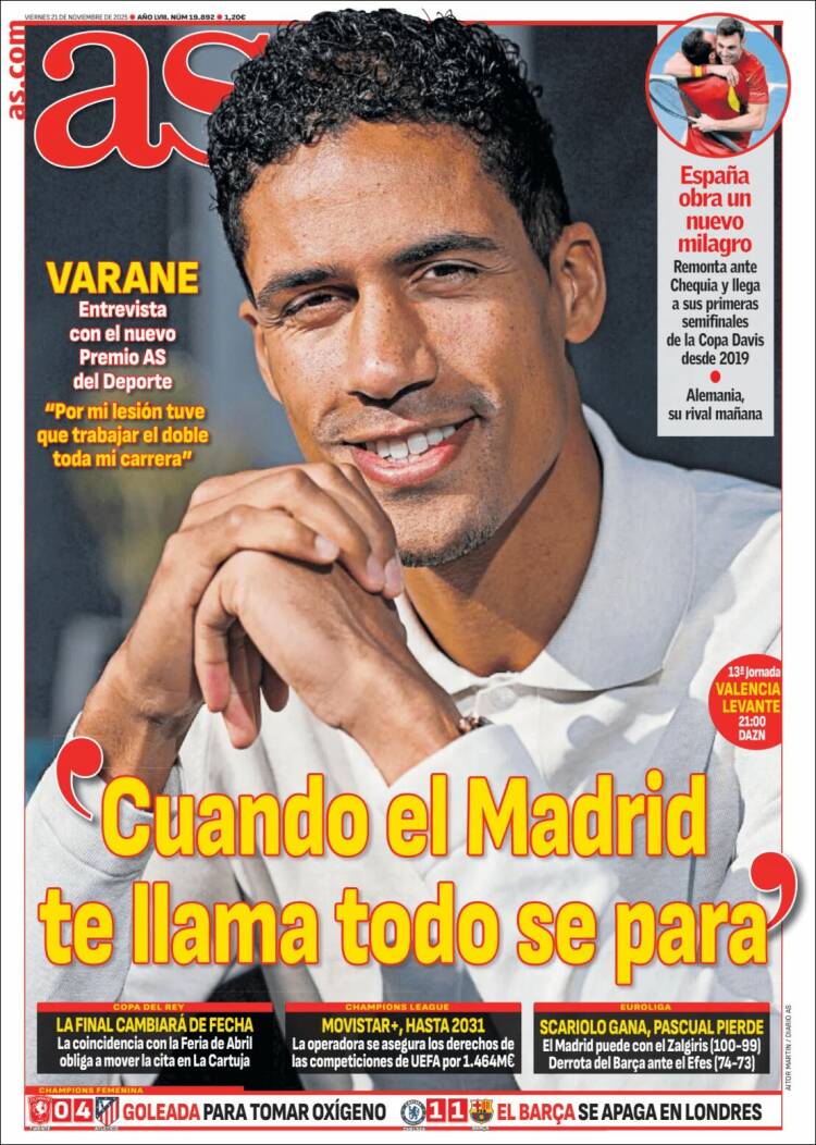 Portadas Deportivas Viernes 21/11/2025