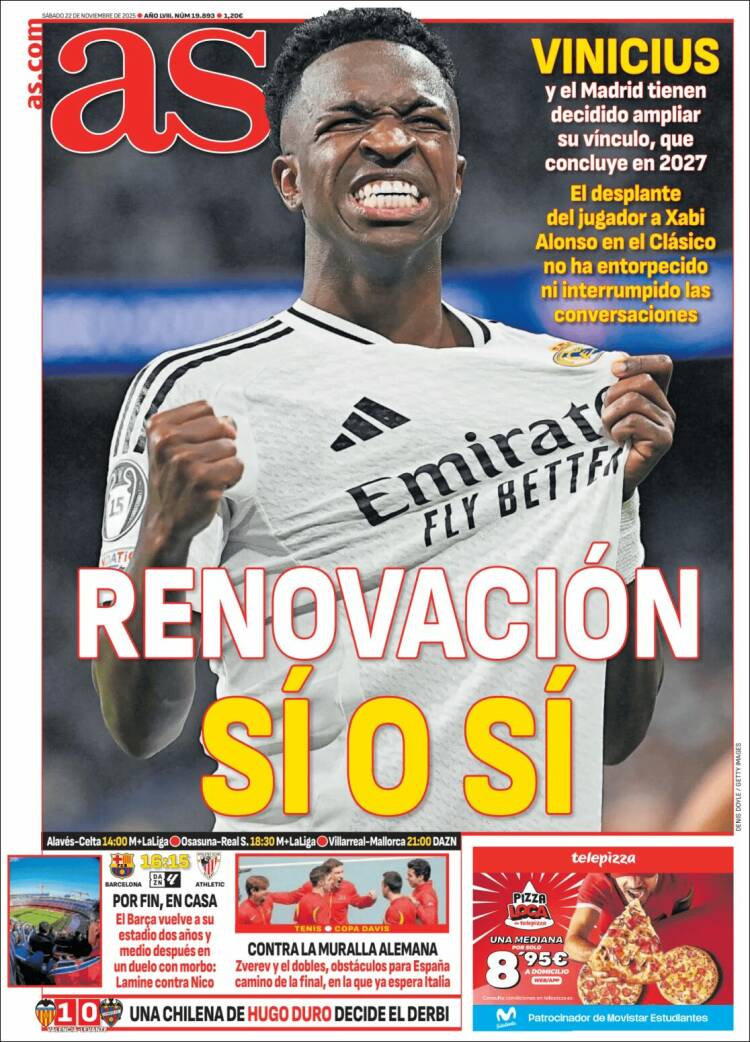 Portadas Deportivas Sábado 22/11/2025 Portadas Deportivas Sábado 22/11/2025
