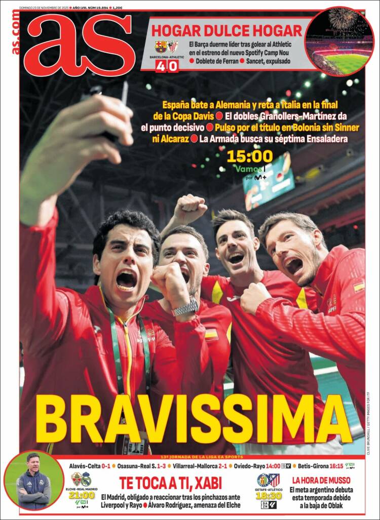Portadas Deportivas Domingo 23/11/2025 Portadas Deportivas Domingo 23/11/2025
