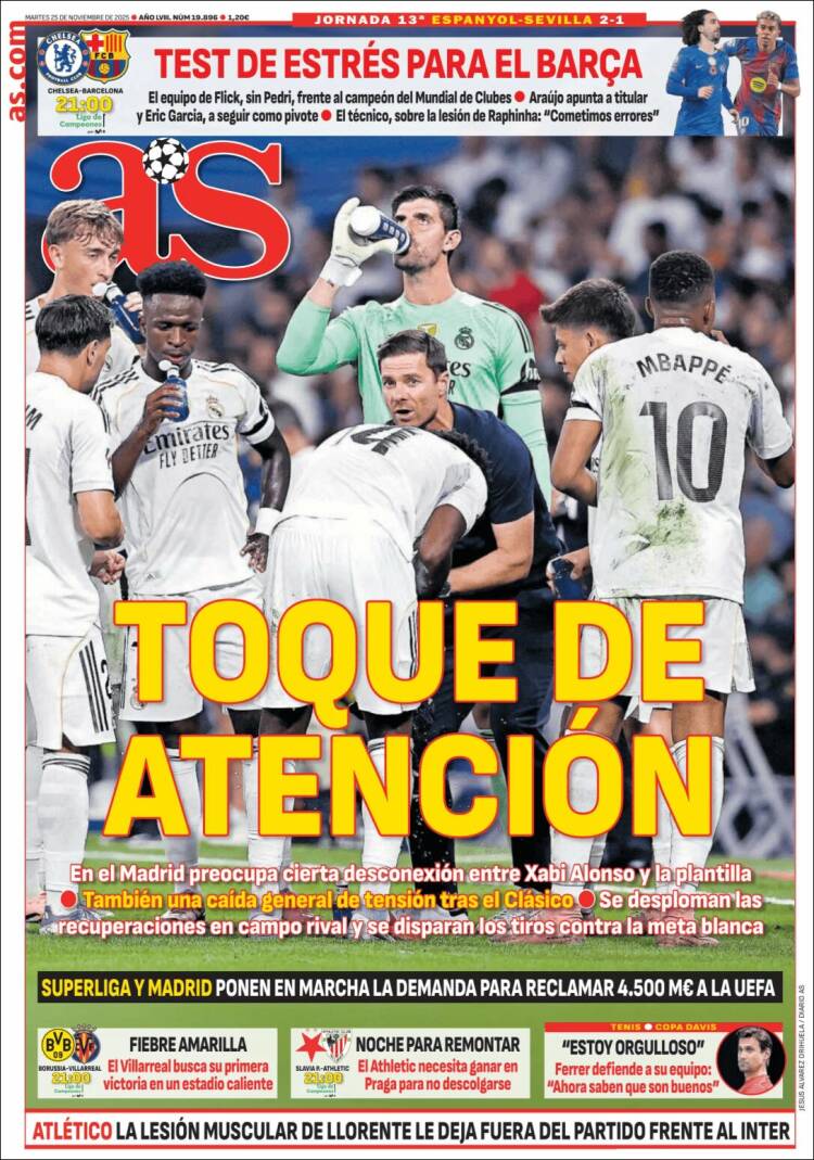 Portadas Deportivas martes 25/11/2025 Portadas Deportivas martes 25/11/2025