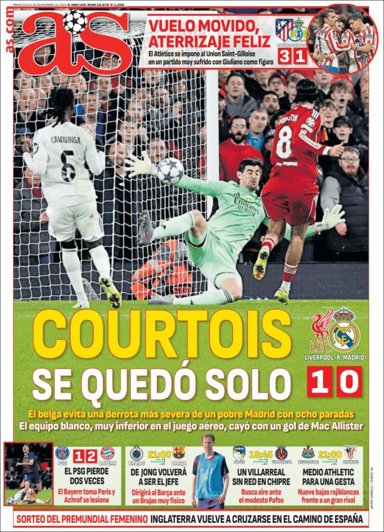 Portadas Deportivas Miércoles 5/11/2025 