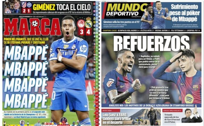 Portadas Deportivas Jueves 27/11/2025