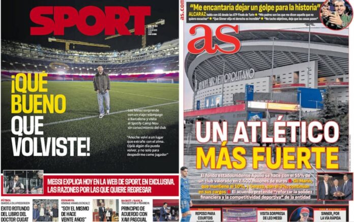 Portadas Deportivas Martes 11/11/2025