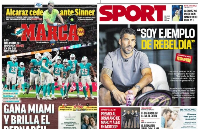 Portadas Deportivas Lunes 17/11/2025 Portadas Deportivas Lunes 17/11/2025